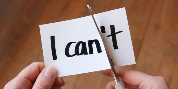 Photo of a note that says I can Photo of a note that says I can