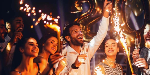 Photo of a New Year's Eve party