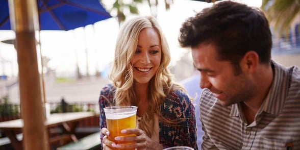 Photo of a couple drinking