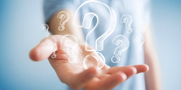 Graphic of question marks