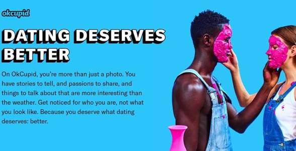 Screenshot of OkCupid