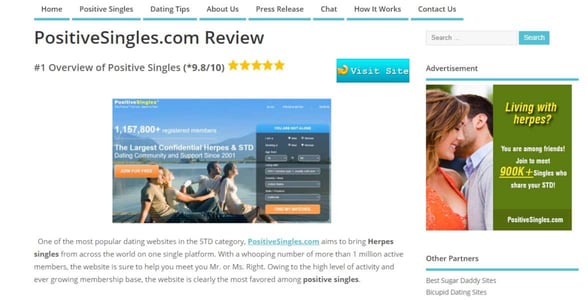 The PositiveSingles review
