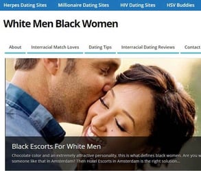 Screenshot of WhiteMenBlackWomenDatingSite.com Screenshot of WhiteMenBlackWomenDatingSite.com