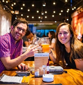 Photo of a couple at PSBC's Tap Room