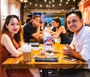 Photo of couples at PSBC's Tap Room