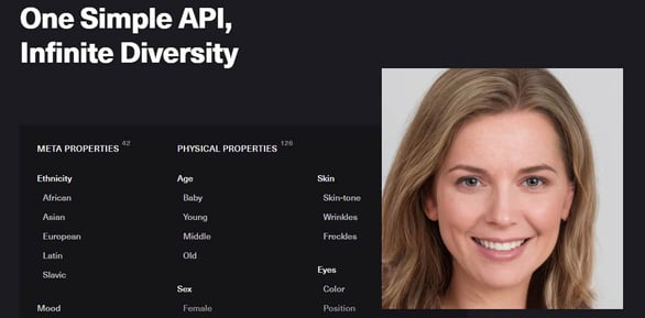 Screenshot of Generated Photos API