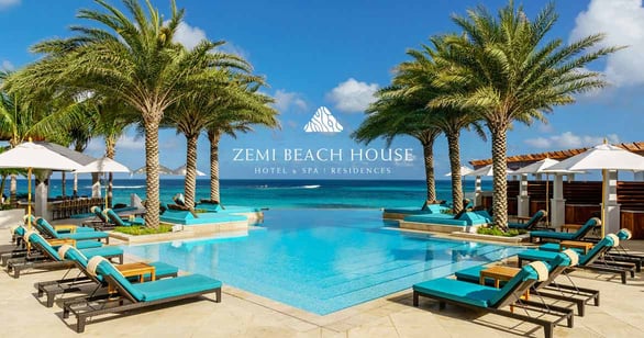 Photo of Zemi Beach House pool with logo