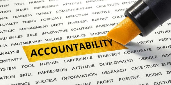 Photo of the word accountability