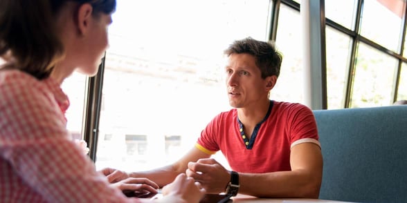 Photo of couple talking