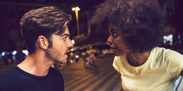 Photo of couple fighting