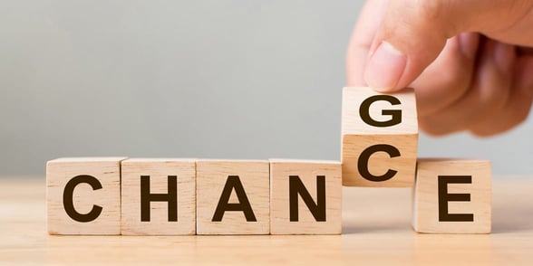 Photo of the word change