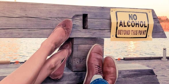 Photo of a no alcohol sign