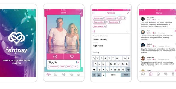 Screenshots of the Fantasy app