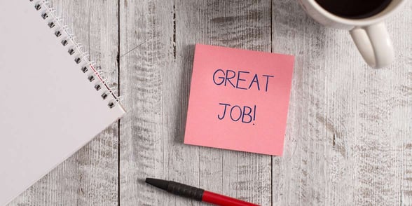 Photo of a great job note