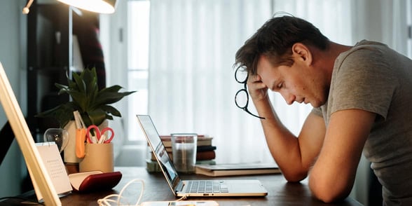 Photo of a stressed man