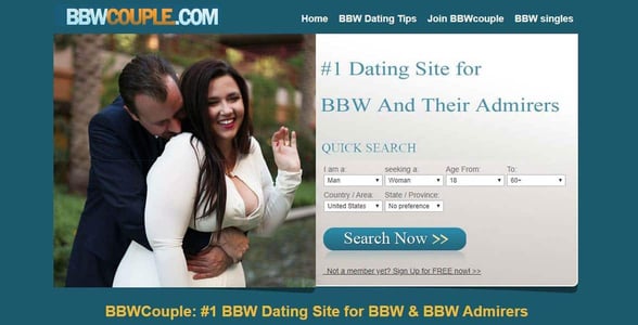 Screenshot of BBWCouple.com