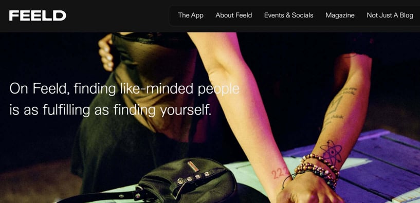 Feeld homepage Feeld homepage