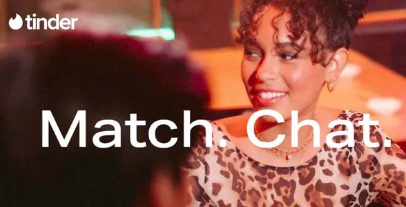 Screenshot from Tinder's website