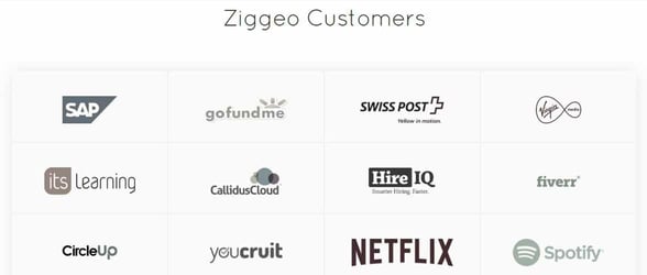 Screenshot from Ziggeo