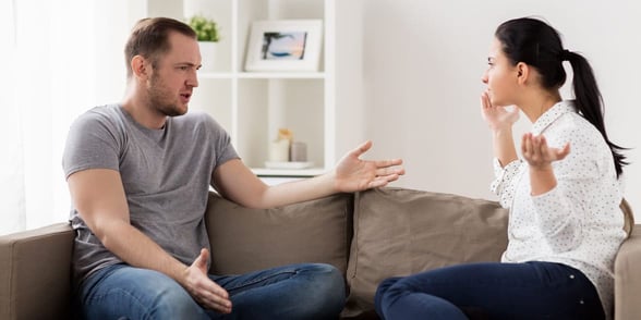 Photo of couple arguing