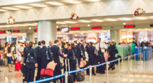 Photo of busy airport Photo of busy airport