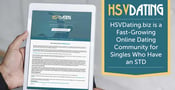 HSVDating.biz is a Fast-Growing Online Dating Community for Singles Who Have an STD