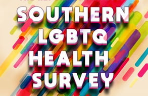Screenshot of the Southern LGBTQ Health Survey report front page Screenshot of the Southern LGBTQ Health Survey report front page