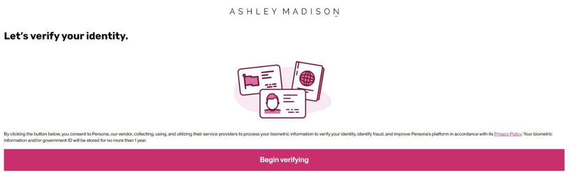 Ashley Madison ID verification page Ashley Madison ID verification page