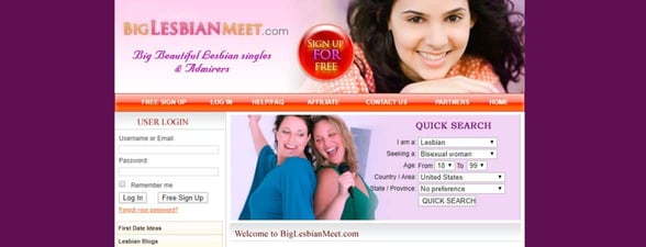 Screenshot of BigLesbianMeet Screenshot of BigLesbianMeet