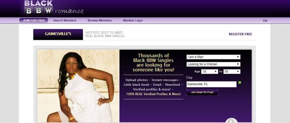 Screenshot of BlackBBWRomance