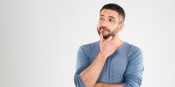 Photo of man thinking
