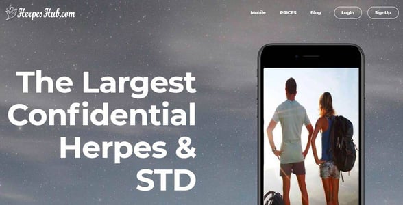 Screenshot of HerpesHub.com