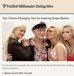 Screenshot from the blog