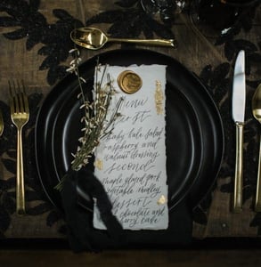 Photo of a table setting provided by Celebrations!