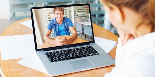 Photo of couple on video call Photo of couple on video call