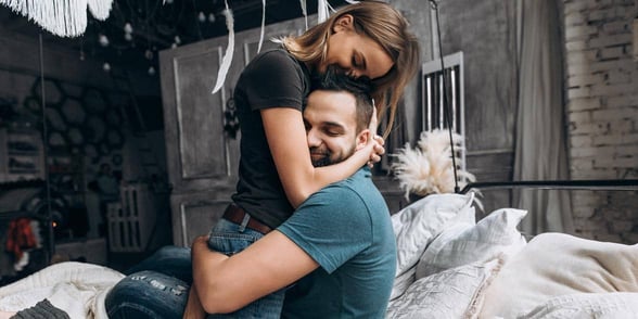 Photo of couple hugging Photo of couple hugging