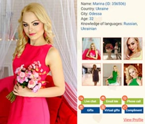 A MeetBrides profile A MeetBrides profile