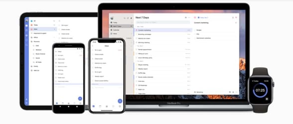 Screenshots of TickTick