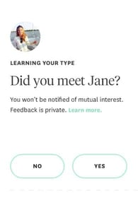 Screenshot of Hinge