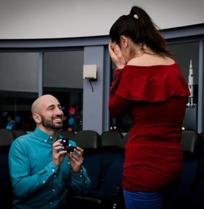 Photo of a proposal at the planetarium