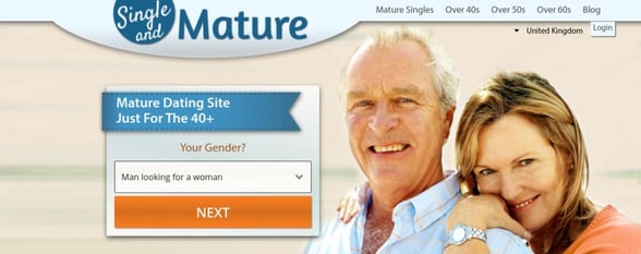 Screenshot of SingleAndMature.com