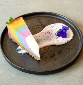 Photo of the rainbow cheesecake