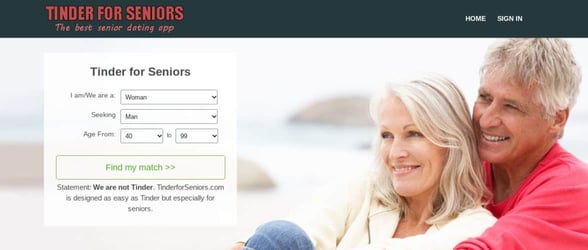 Screenshot of TinderForSeniors Screenshot of TinderForSeniors
