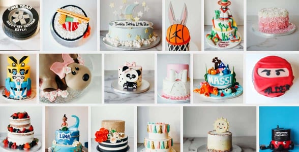 Photos of Lark's custom cakes