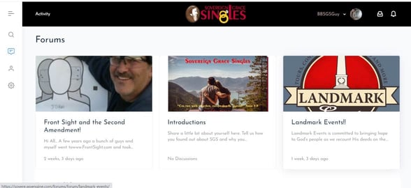 Screenshot of the forum