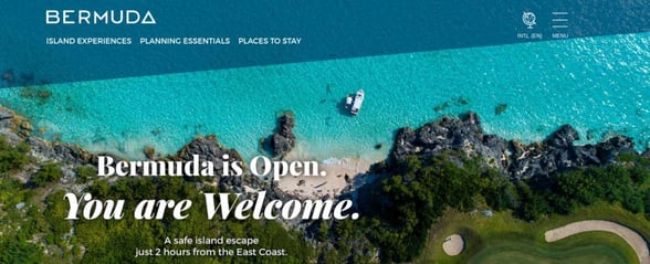 Screenshot of the BTA website