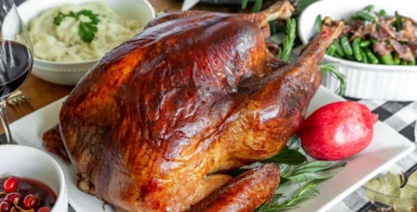 Photo of a turkey dinner