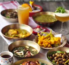 Photo of menu items at The Bombay Canteen