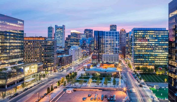 Photo of Boston skyline at Seaport