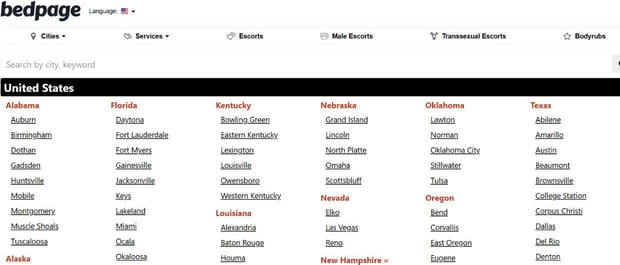 Bedpage screenshot